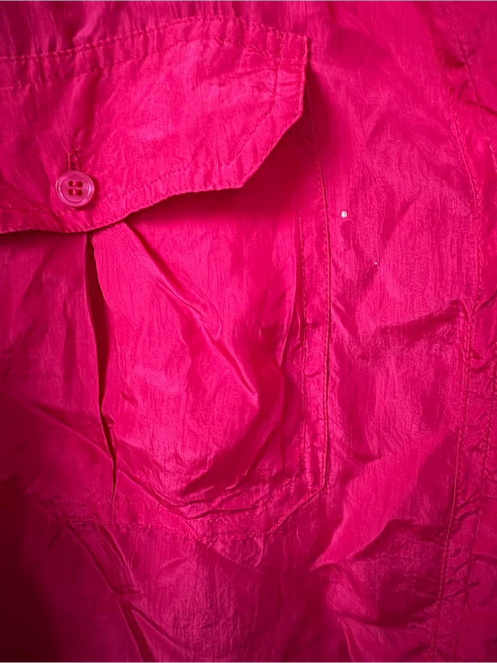 Silk Hot Pink Button-Up Shirt - Picture 3 of 7